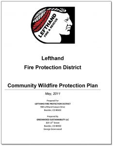 Lefthand Fire Protection District Community Wildfire Protection Plan